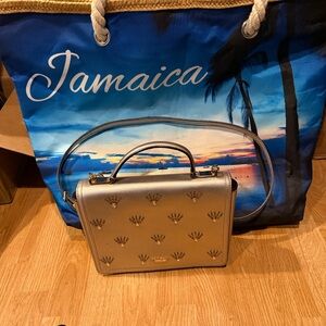 NWOT KATE SPADE Medium Maisie Patterson Dr Embellished Metallic Gold Crossbody